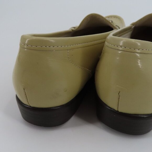 SAS Tripad Womens 9 S Beige Khaki Patent Leather Silver Metal Horse Bit Loafers - Picture 7 of 14